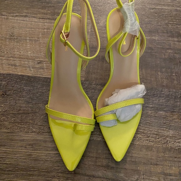 PrettyLittleThing Shoes - 💖SOLD💖 [PLT] neon green pointy toe heels